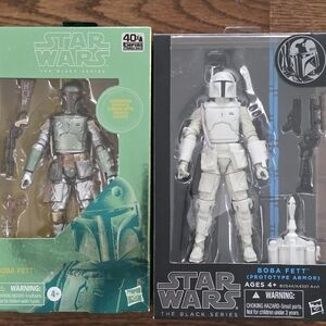 SOLD Star Wars Black and Green Boba Fett Figures